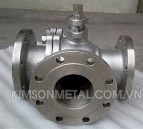 Van cau 3 nga mặt bích inox